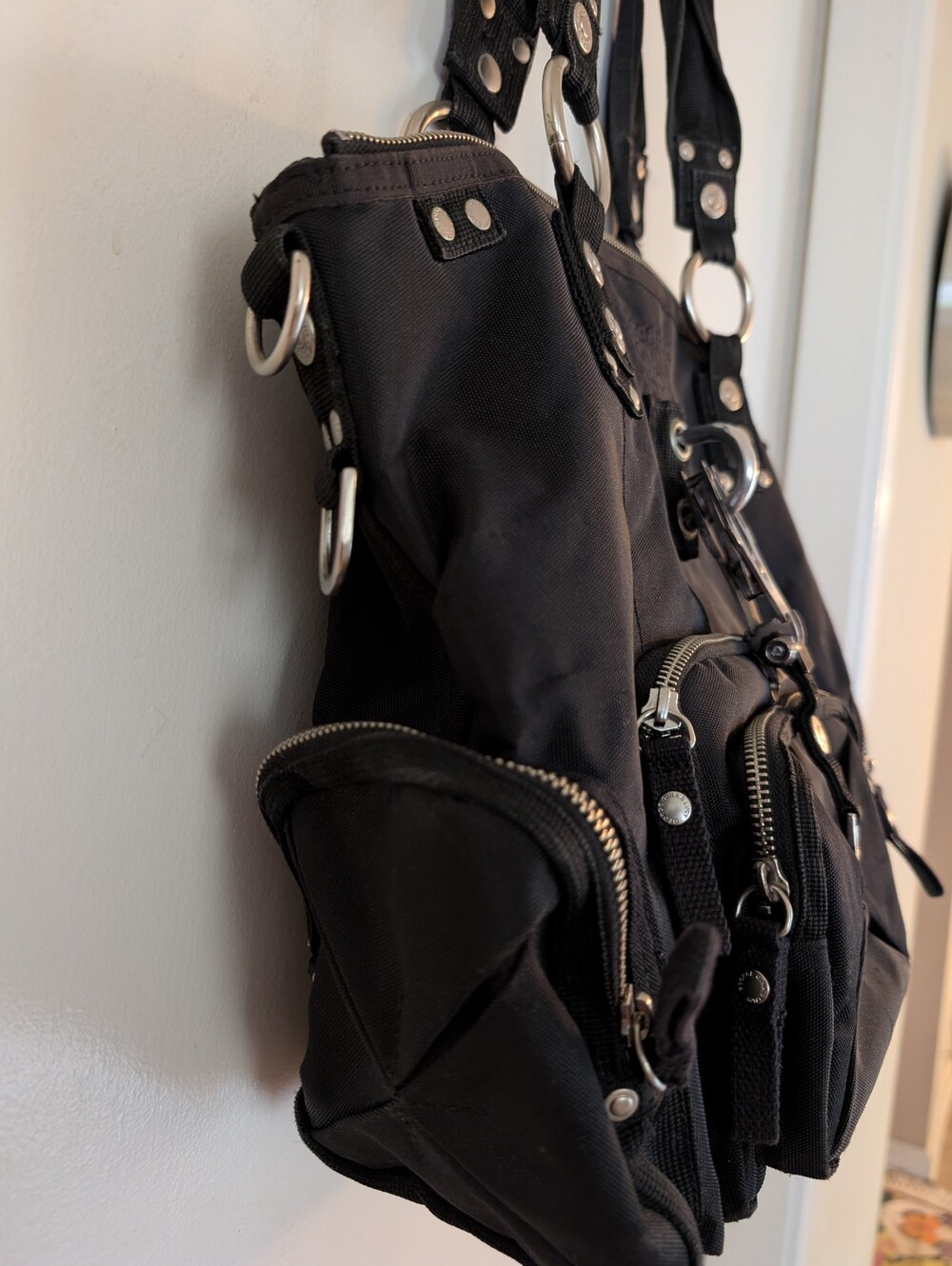 Vintage George Gina & Lucy GGL NewPort Moxie Multipocket Bag Black - Picture 7 of 12